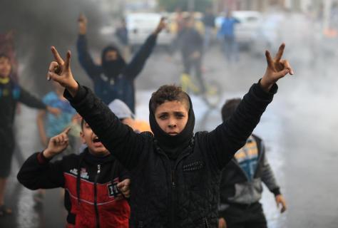 Palestine enfants en colère